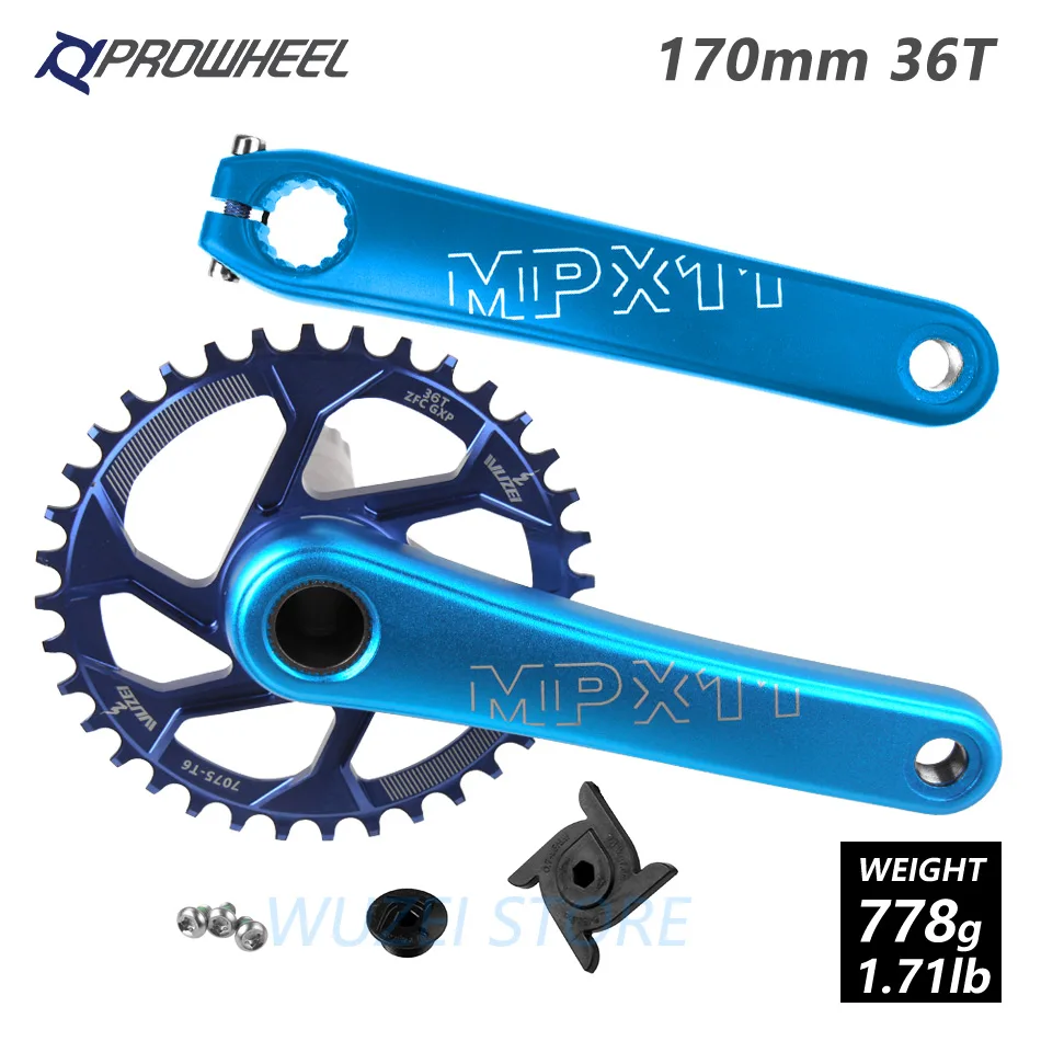 PROWHEEL MPX11 Кривошип горного велосипеда цепное колесо 170/175 мм/30/32/34/36/38 T звезды MTB велосипед диаметра окружности болтов для SRAM GXP XX1 X9 модными принтами XO X01
