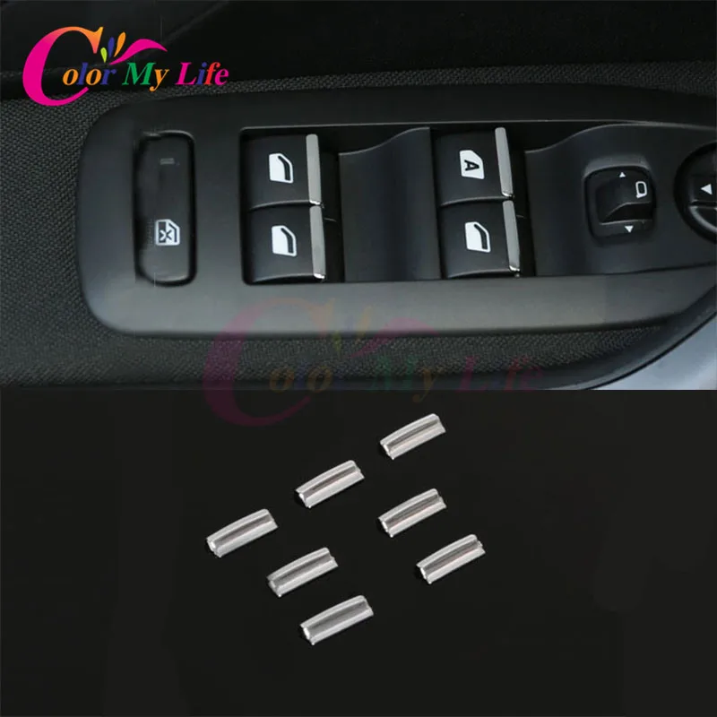 Переключатель окна автомобиля из нержавеющей стали Color My Life декоративный