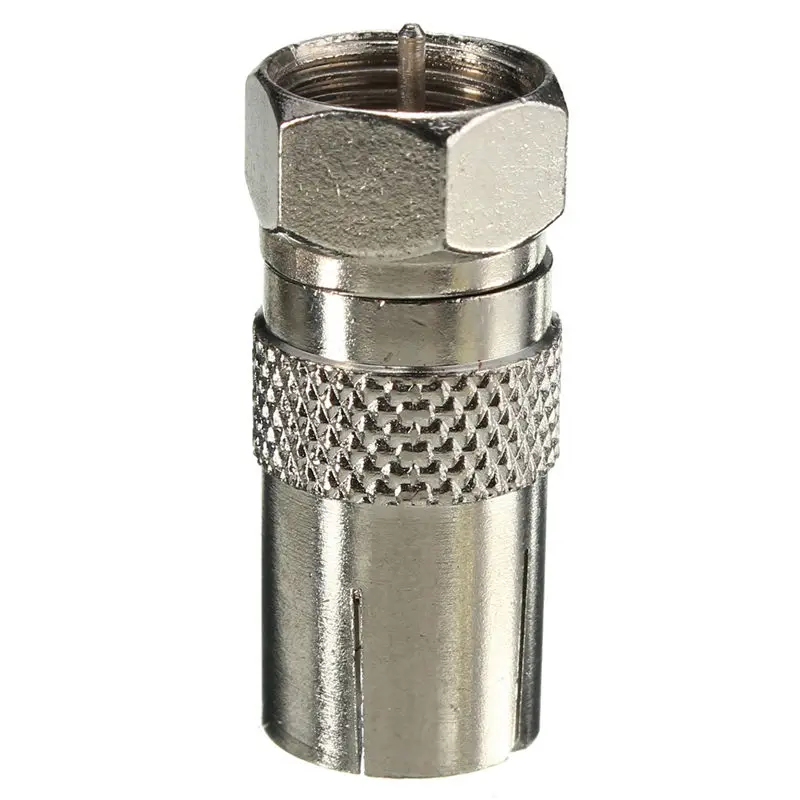 1 шт. переходник из цинкового сплава с коаксиальным гнездом на штекер типа F|alloy