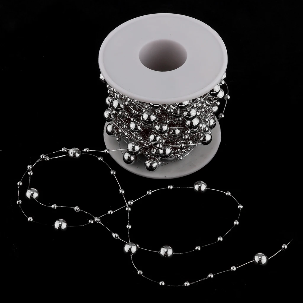 10 м металлические бусины Веревка жемчуг проволока нити Свадьба День рождения