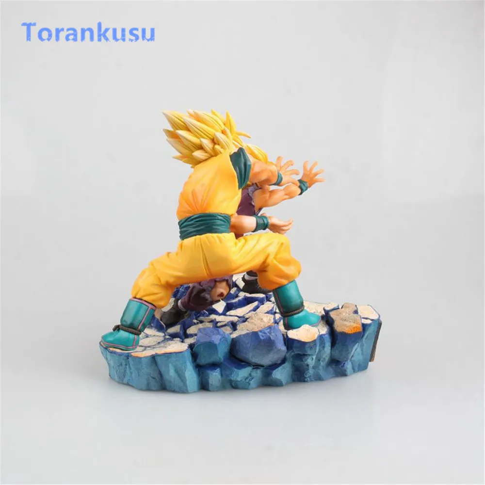 Dragon Ball Z фигурки Супер Saiyan Son Goku &amp Gohan отец с Shock Wave ПВХ Figma кукла Аниме Фигурки