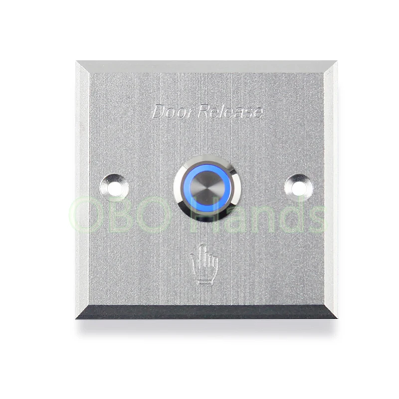 Door button with blue LED backlight Metal Exit switch door release For electric Lock Access Control system home alarm | Безопасность и