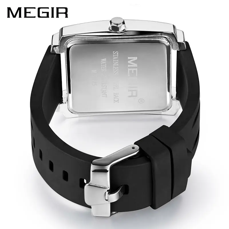 Мужские часы Megir Cool Bone роскошные брендовые креативные новые черные мужские с