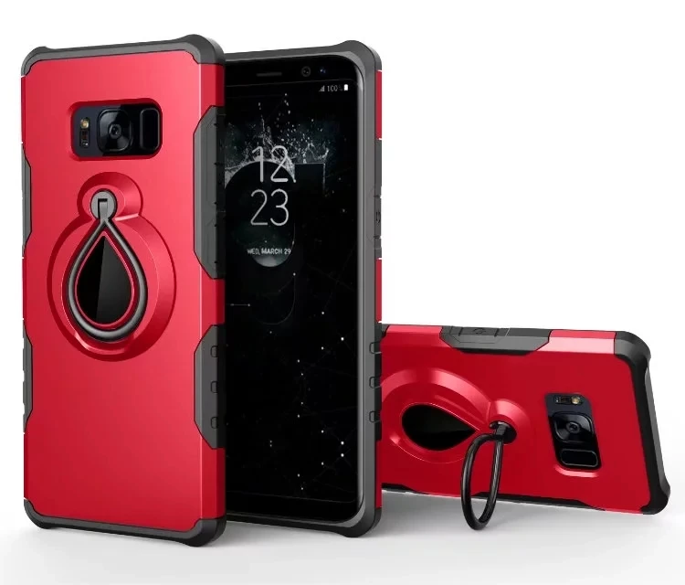 S8 аксессуары задняя защитная крышка чехол для Samsung Galaxy S8 S8 плюс Твердый Чехол-Броня из автомобильная подставка-держатель для телефона с магнитным