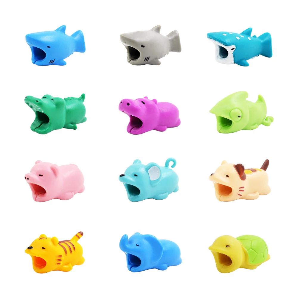 Зажим для кабеля в виде животного Android USB зарядное устройство протектор провода