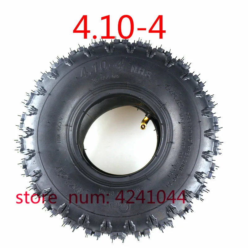 High quality tires 4.10/3.50-4 410/350-4 ATV Quad Go Kart 47cc 49cc Chunky 4.10-4 Tires inner tube Fit All Models 3.50-4 4"