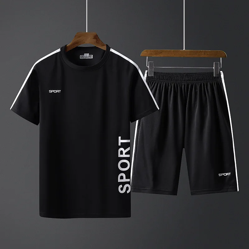 Летние мужские спортивные комплекты тренировочный костюм мужская верхняя