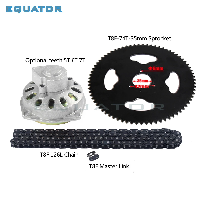 T8F коробка передач звездочка и цепной муфта барабан для 47cc 49cc 2-тактного вездехода