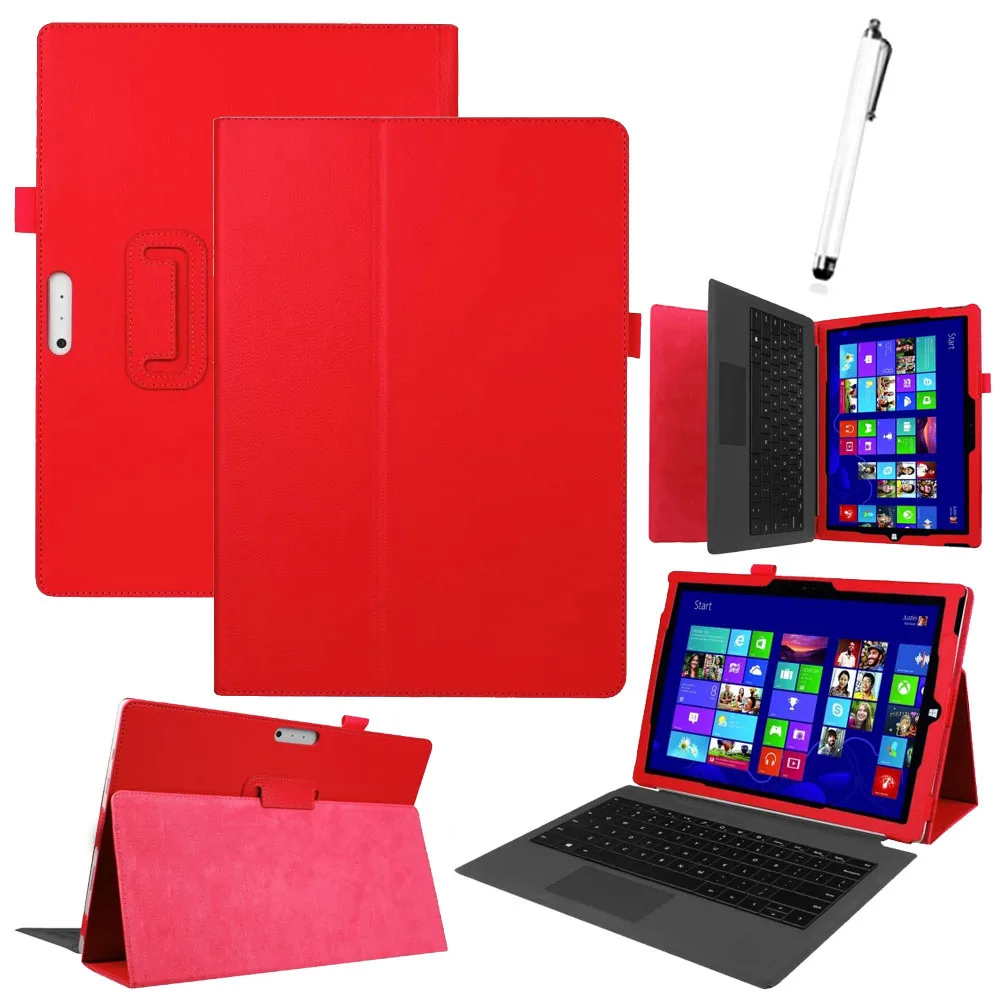 Для Surface Pro 3 Pro 4 из искусственной кожи Чехол Ультра тонкий корпус подставка чехол для microsoft Surface Pro3 Pro4 12 дюймов планшет+ ручка