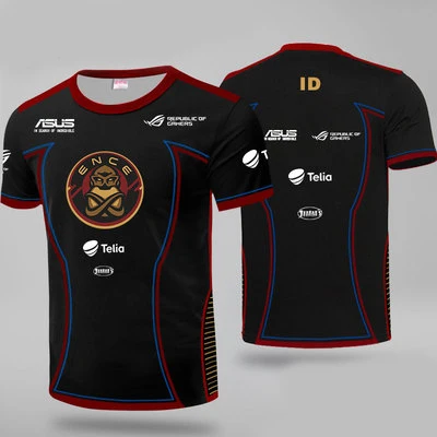 Одежда высшего качества 1:1 ENCE Team Jersey allu sergej футболка для фанатов мужские и женские футболки Major Custom ID футболка Homme - Цвет: custom ID