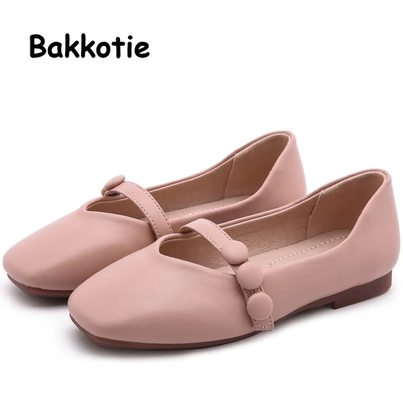 Розовый Bakkotie/ г.; Новинка; сезон осень; модная обувь Mary Jane на плоской подошве; милая розовая модельная обувь принцессы; Брендовая детская обувь из искусственной кожи - Цвет: Розовый