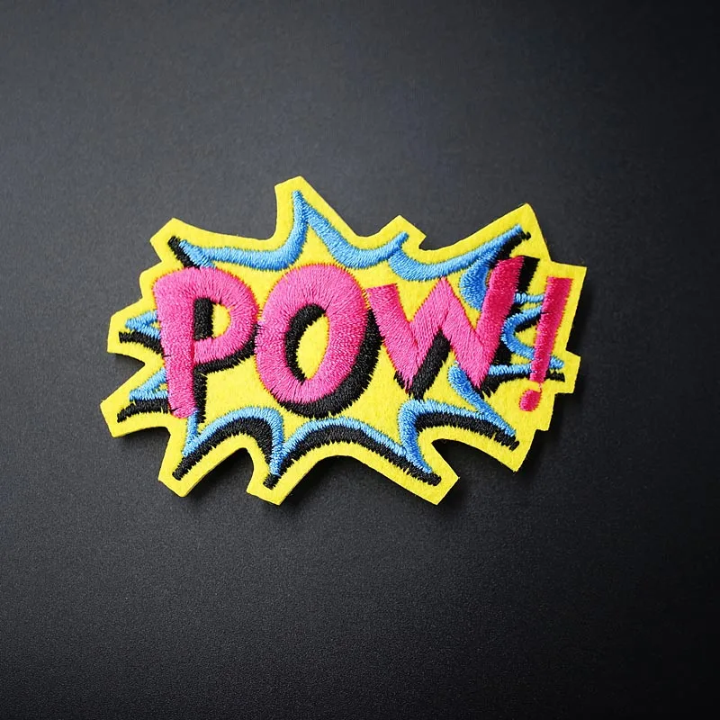 POW (Размер: 5 5х8 см) DIY Значки для ткани вышитые аппликации Швейные нашивки наклейки