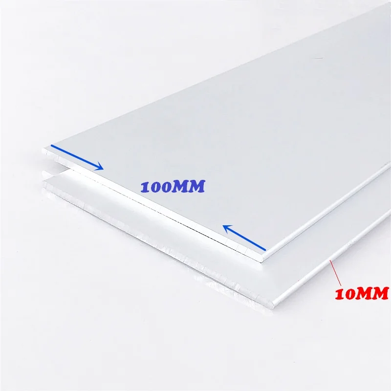 1 шт./лот 6063-T5 пластина из алюминиевого сплава Thickness10mm* Width100mm Артикул Алюминий окисления Длина 100/150/200/250/300/400 мм