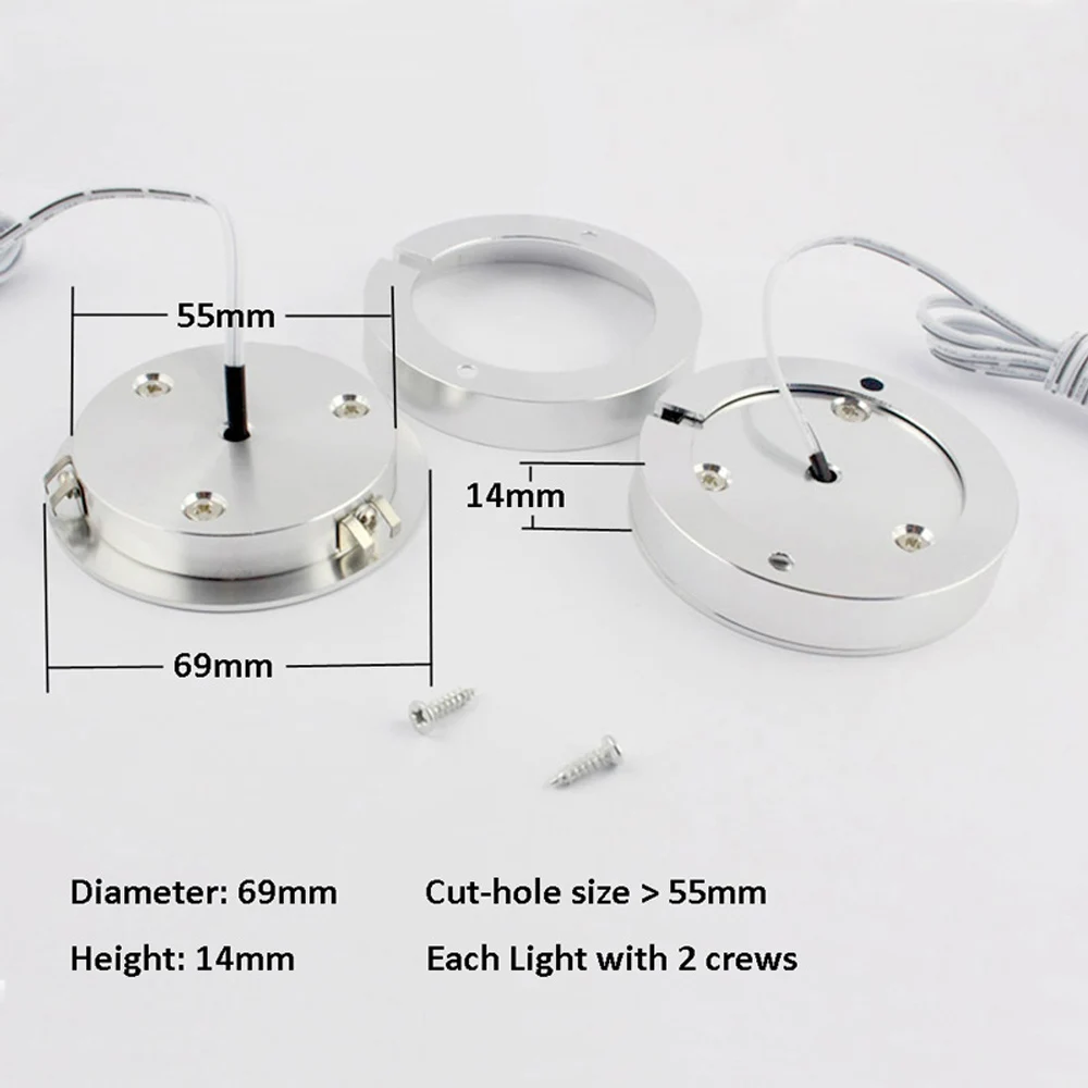 Светодиодный светильник 12V DC LED Puck свет с регулируемой яркостью беспроводной под