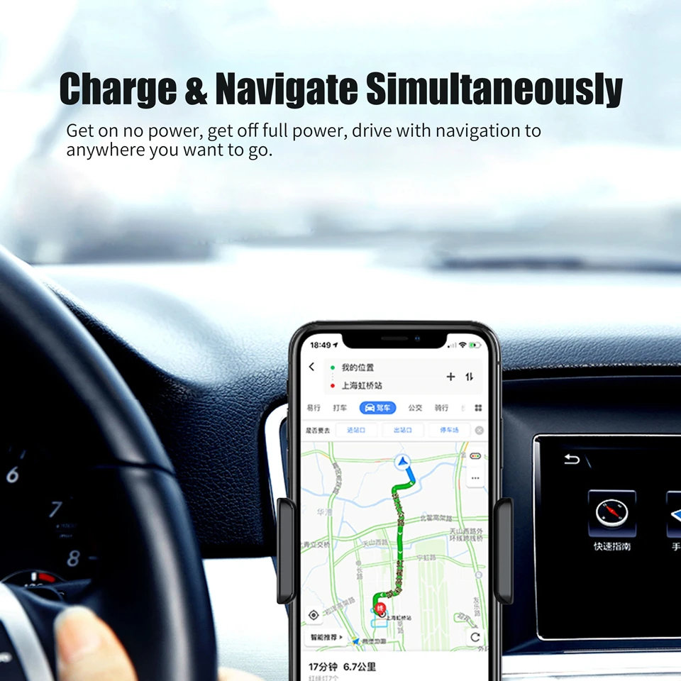 Amstar автоматическое беспроводное автомобильное зарядное устройство для iphone X XS XR