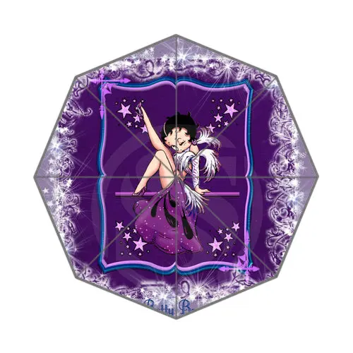 Горячая на заказ Betty Boop Лучший милый, симпатичный дизайн Портативный Модный стильный полезный Складной Зонтик Хороший Подарок Идея - Цвет: Синий