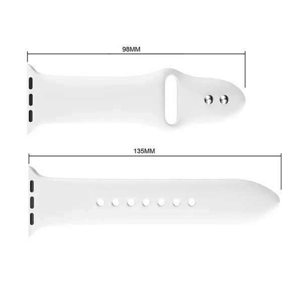 White Цветной мягкий силиконовый ремешок для iWatch, сменный ремешок для часов Apple серии 1, 2, 3, 4, ремешок для часов 38 мм, 42 мм, 40 мм, 44 мм - Цвет ремешка: White