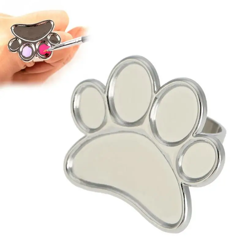 Мини палец для дизайна ногтей 1 шт. кольцо с палитрой посуды УФ Гель лак рисования