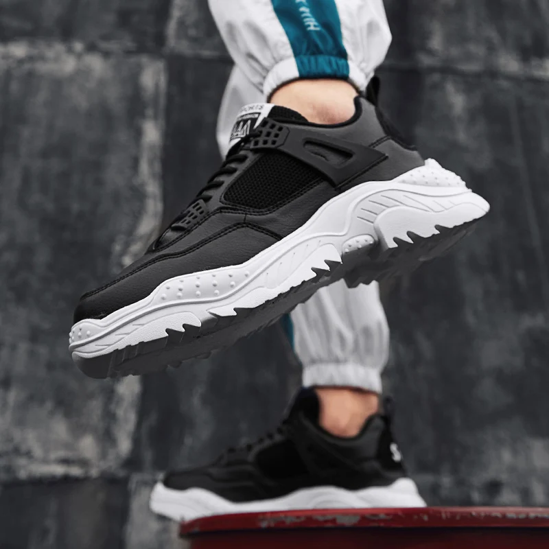 

Thick sole wear resistant Mans Sneakers Brand Men Casual Men Shoes Fashion High Quality Mens Leather Shoes Casual Zapatos hombre