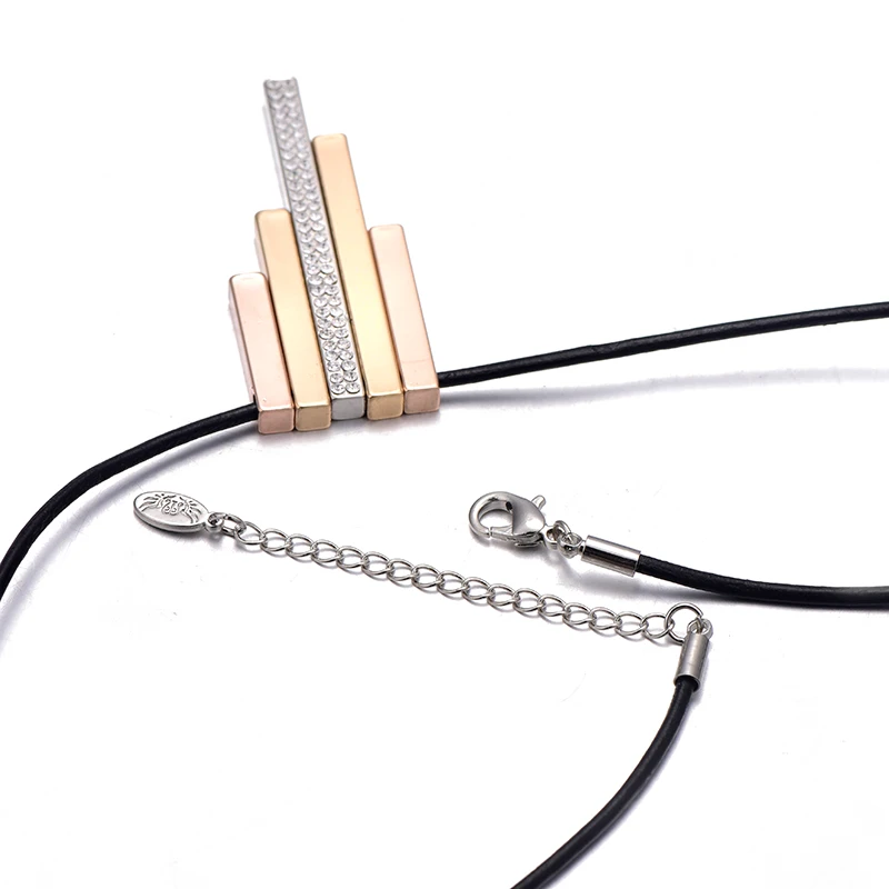 Shefly новые модные квадратные Подвески до ключиц ожерелье простые тонкие DIY