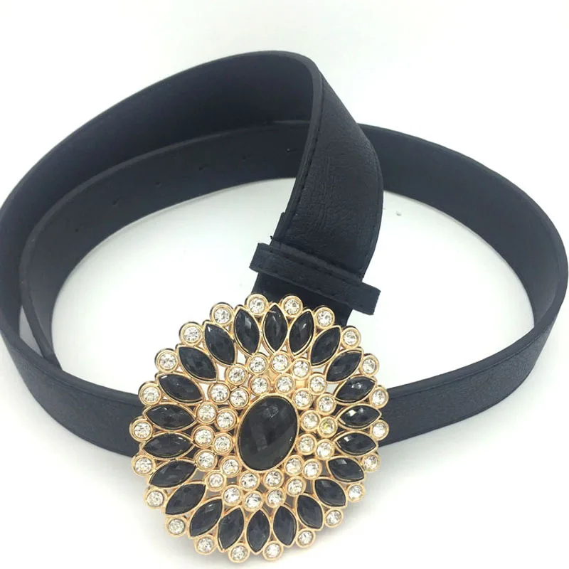 Женский кожаный ремень Rihschpiece роскошный винтажный золотистого цвета с пряжкой