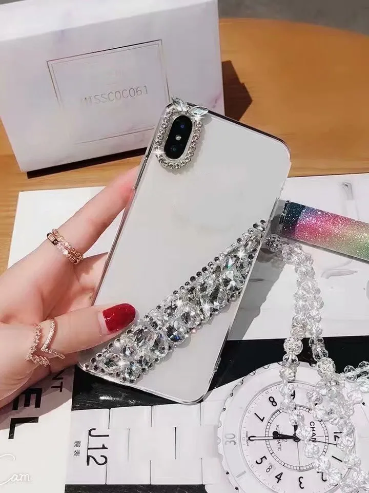 XINGDUO Lovebay Case For IPhone 6 6s 7 8 Plus Crystal Diamond Grain White Transparent Iphone X XS Max XR Soft TPU Shell |