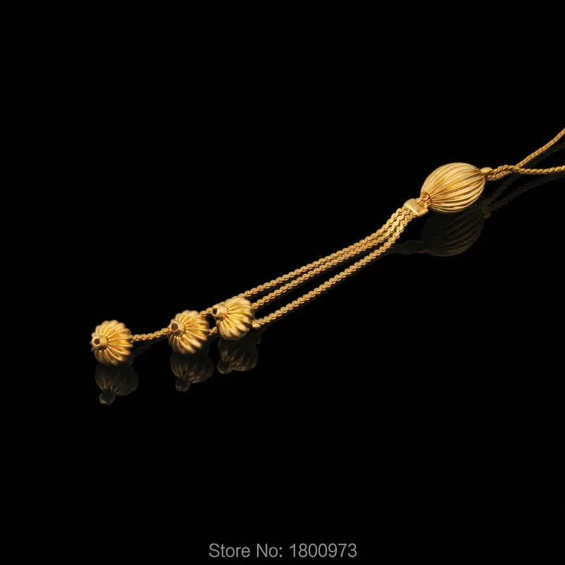 Ожерелье с золотым кулоном уникальный дизайн 18 К золотой цвет модные украшения