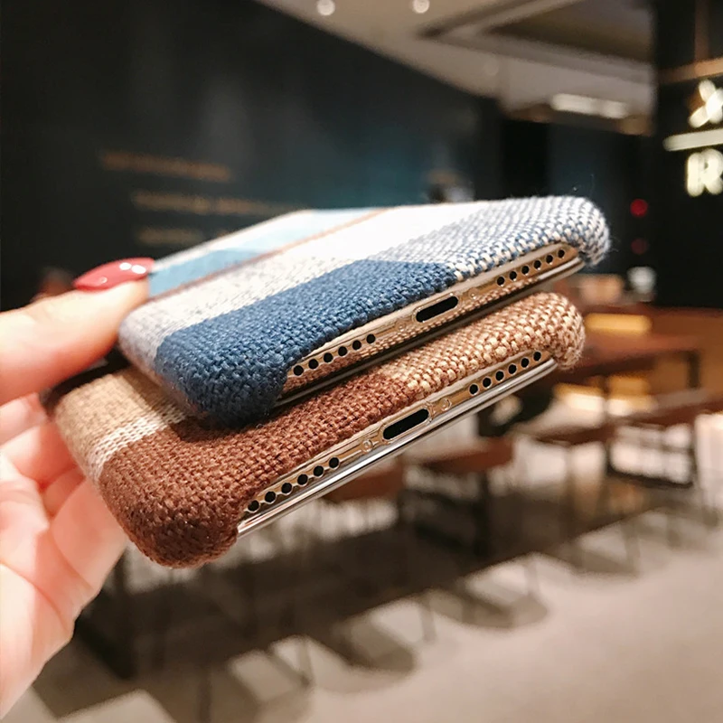 Оригинальный британский стиль плюшевые белье Чехол для iphone X 10 XR XS MAX красочный