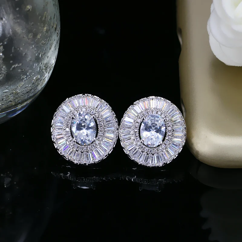 Серьги подвески женские с крупным круглым фианитом карат|ear jewelry|jewelry jewelryearrings earring