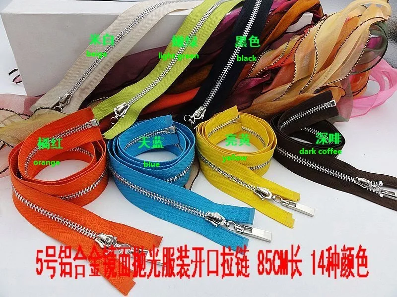 2 шт. металлическая блестящая куртка 5 # яркая одежда молния с полированными