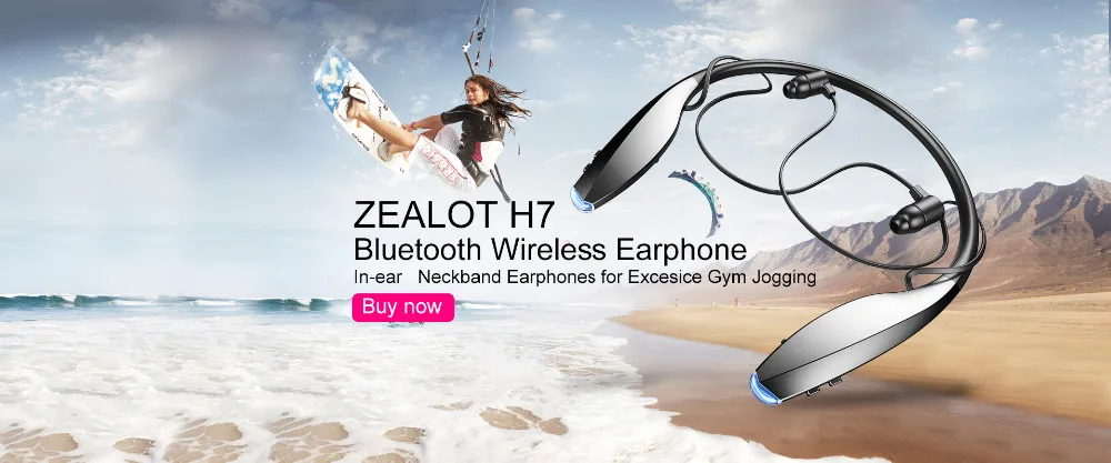 ZEALOT H7 Bluetooth наушники с магнитом водонепроницаемые шейные беспроводные наушники спортивные наушники с микрофоном для телефонов
