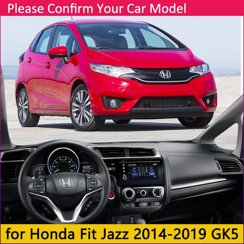 Для Honda Fit Jazz~ Противоскользящий коврик, коврик на приборную панель Зонт приборной защиты аксессуары с покрытием GK5