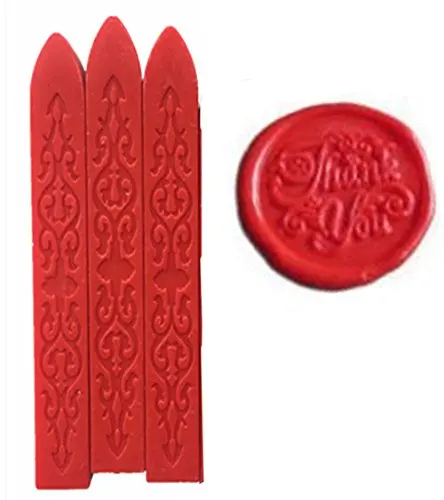 New 3pcs Red Wax Sticks with Wicks for Decorative Wedding Invitations Seal Sealing Stamp Gift Cards | Дом и сад