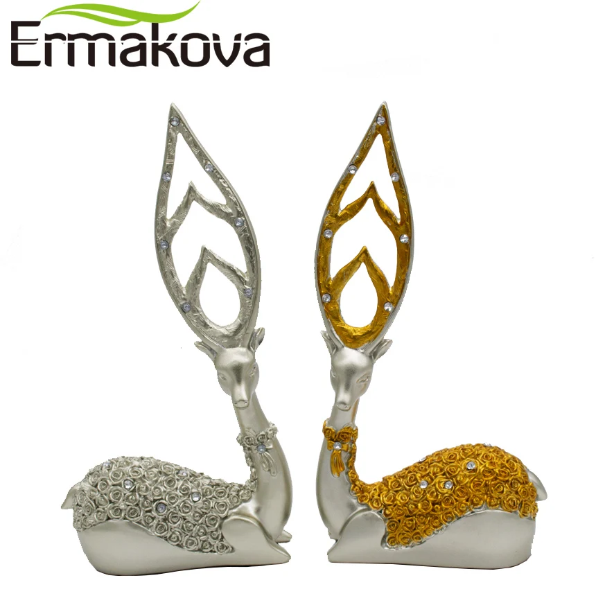 Ермакова 1 шт. 32 см(12,") Статуэтка оленя из смолы статуэтка олененок скульптура Животные Олень украшения свадебный подарок домашний декор для гостиной