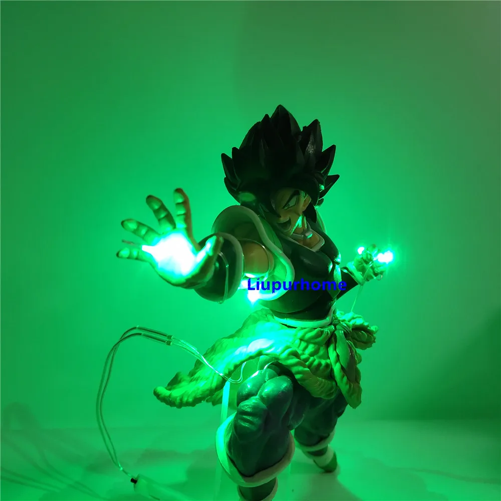 Супер Broly фильм зеленого цвета эффект светодиодный ночной Светильник фигурки Broli