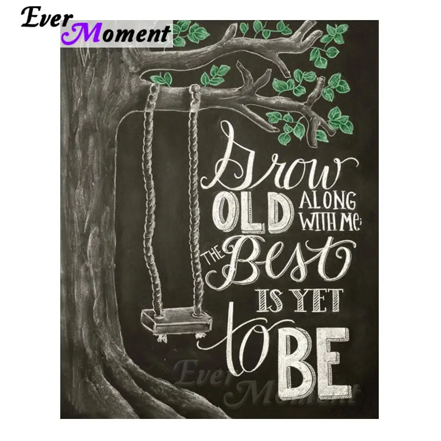 Ever Moment Diamond Painting Blackboard Tree Rhinestone 5D DIY Full Square Drill Embroidery Home Decoration S2F525 | Дом и сад