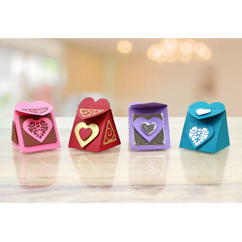 

Heart Box Metal Cutting Dies Stencil For DIY Scrapbooking Decorative Embossing Suit Paper Cards Template Handmade Carft 2019 New