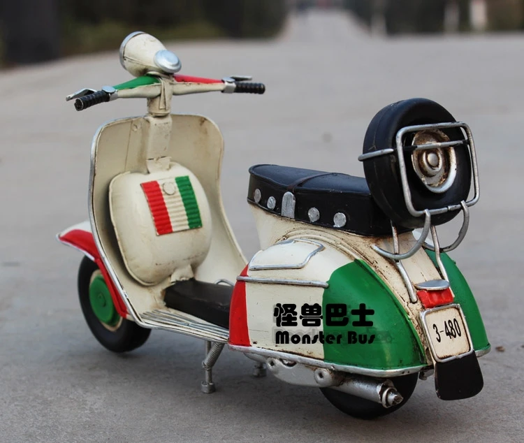 Модель мотоцикла ручной работы модель листового железа 1:12 Классический VESPA 1955