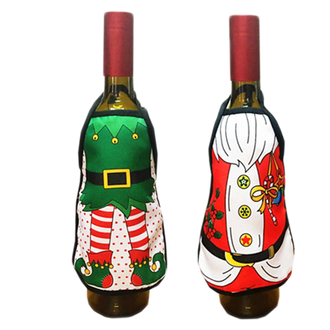 Новый новогодний фартук крышка бутылки Рождественский обеденный стол украшение