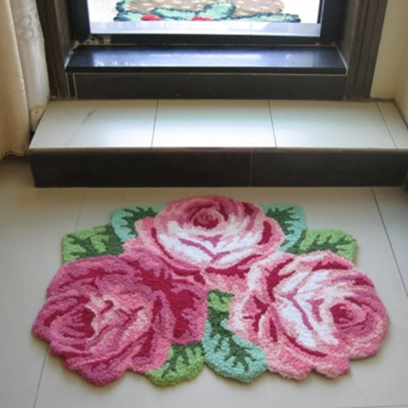 Горячие продаж высокое качество kilim ковер Искусство 3D Роза мат для спальня