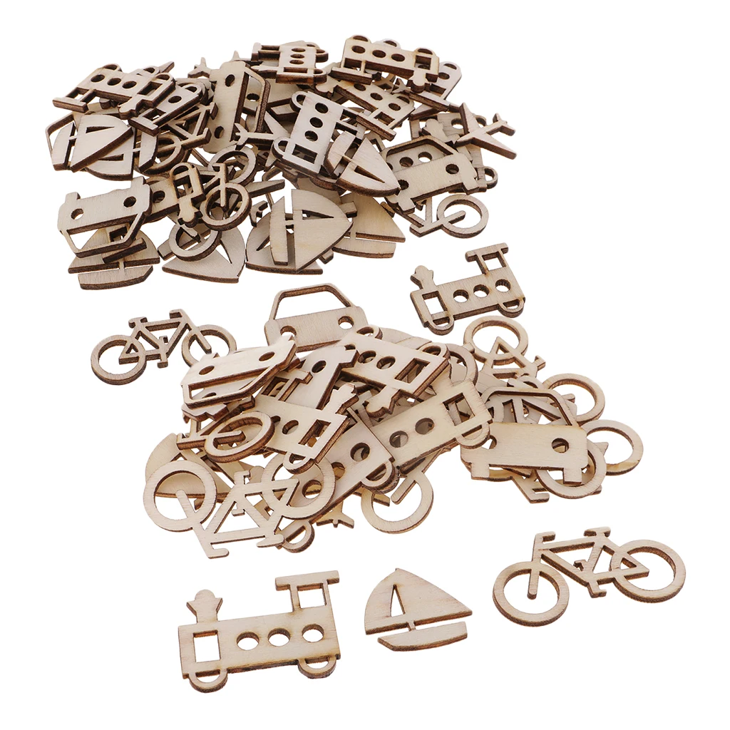 

100 шт., деревянные бирки для украшения карт