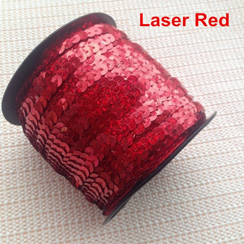 1 Roll/Lot (100 Yards/Roll) 6mm Loose Diameter Round Flat Laser Sequins Paillettes Sewing On Trims For Crafts Cloth Accessory | Дом и сад