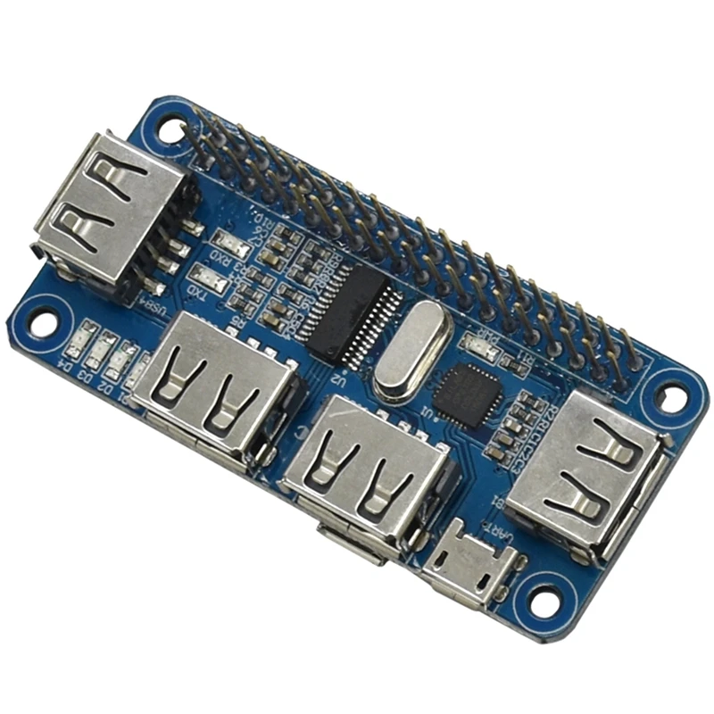 Blue Raspberry Pi 4 порта usb-хаб Usb для Uart отладки для Raspberry Zero/W - Цвет: Blue