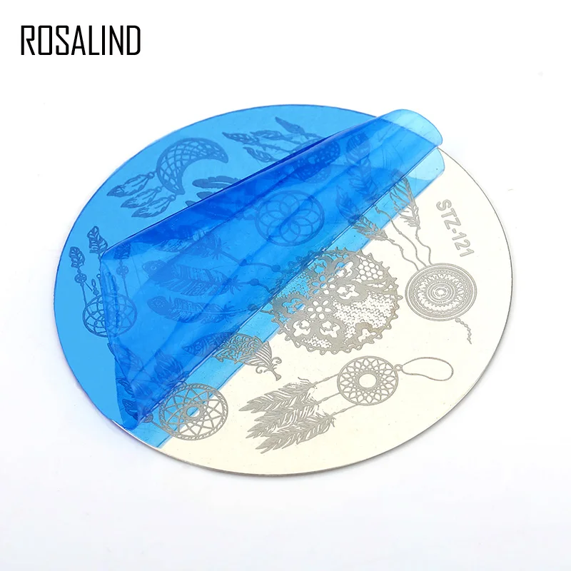 Штамповочная пластина для дизайна ногтей ROSALIND шаблоны из нержавеющей стали