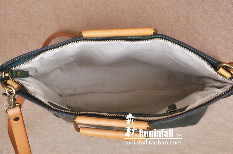 AETOO застежкой-молнией в Корейском стиле первый слой кожи hand-made A4 женский посылка дубления Ретро складки дикий плечо Месседжер