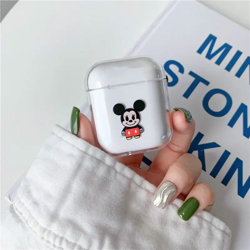 3 Чехол для airpods, милый чехол для наушников, чехол для AirPods, Мультяшные Беспроводные аксессуары для Airpods, прозрачный жесткий чехол для ПК - Цвет: 3