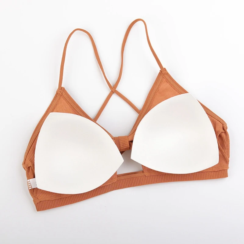 Бюстгальтер женский тонкий бесшовный без косточек Бралетт с открытой спиной