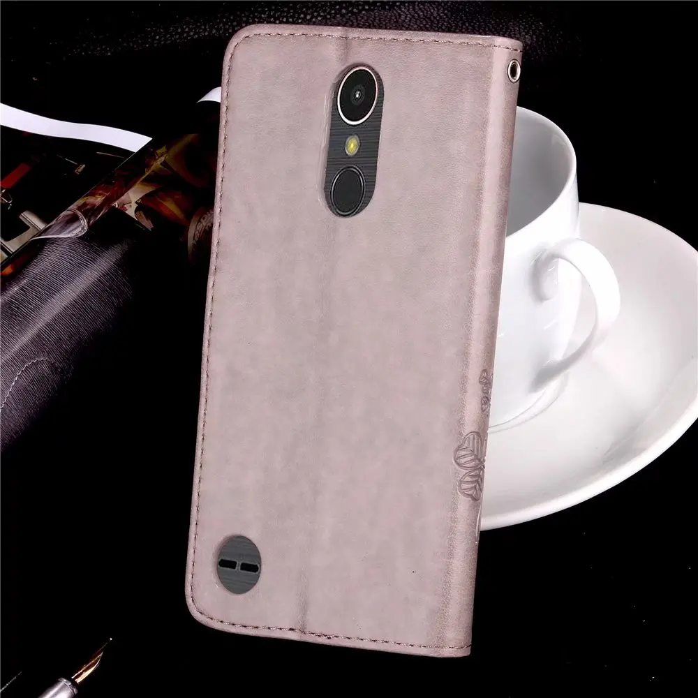 Чехол-книжка для LG K8 2017 кожаный чехол-бумажник с рисунком клевера K4 Optimus L70 D320 D325 X300