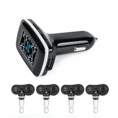 TP620 умный автомобиль TPMS система контроля давления в шинах 12 в прикуриватель зарядное устройство цифровой ЖК-дисплей шина Авто Охранная сигнализация - Тип: internal sensor