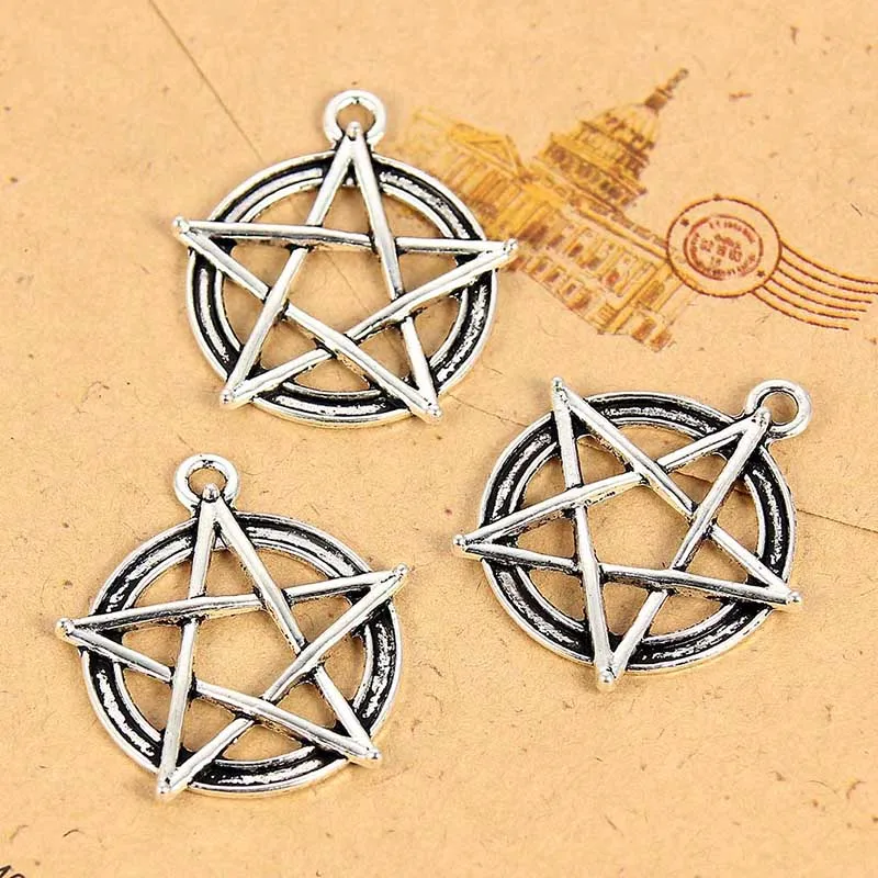 Модные ювелирные изделия из тибетского серебра подвески сплава пентаграммы для